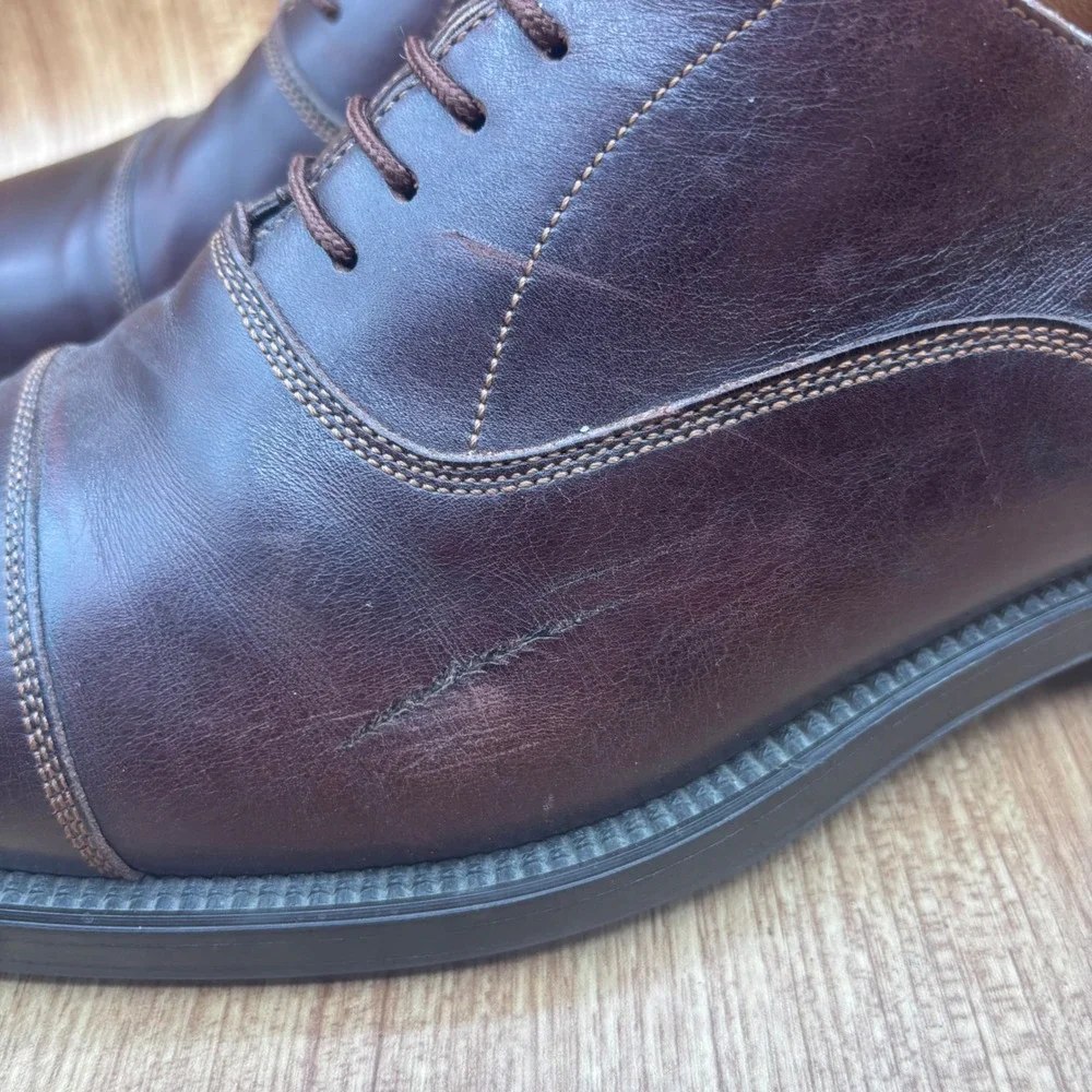 Santoni leather oxfords